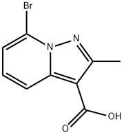 Pyrazolo[1,5-a]pyridine-3-carboxylic acid, 7-bromo-2-methyl- Structure