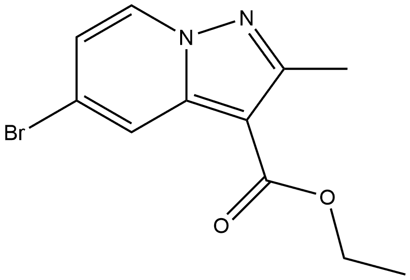 Ethyl 5-bromo-2-methylpyrazolo[1,5-a]pyridine-3-carboxylate 구조식 이미지