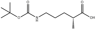 Pentanoic acid, 5-[[(1,1-dimethylethoxy)carbonyl]amino]-2-methyl-, (2R)- Structure