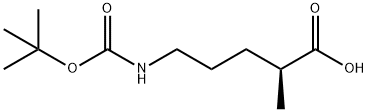 Pentanoic acid, 5-[[(1,1-dimethylethoxy)carbonyl]amino]-2-methyl-, (2S)- 구조식 이미지