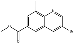 6-Quinolinecarboxylic acid, 3-bromo-8-methyl-, methyl ester Structure