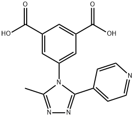 1,3-Benzenedicarboxylic acid, 5-[3-methyl-5-(4-pyridinyl)-4H-1,2,4-triazol-4-yl]- 구조식 이미지