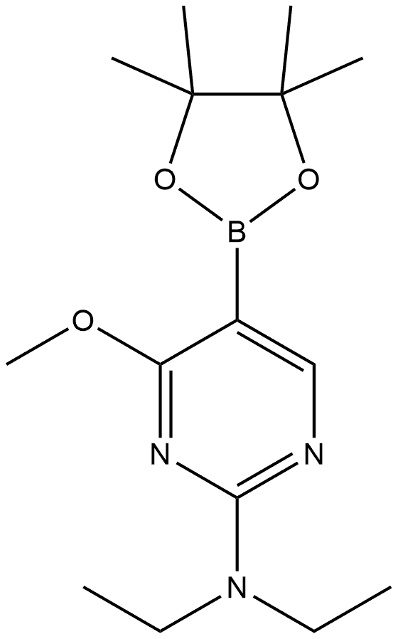 N,N-Diethyl-4-methoxy-5-(4,4,5,5-tetramethyl-1,3,2-dioxaborolan-2-yl)-2-pyrim... 구조식 이미지