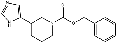 1-Piperidinecarboxylic acid, 3-(1H-imidazol-5-yl)-, phenylmethyl ester Structure