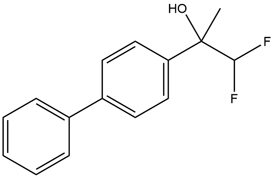 [1,1'-Biphenyl]-4-methanol, α-(difluoromethyl)-α-methyl- Structure