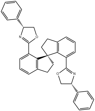 (Ra,R,R)-7,7′-bis(4′-phenyloxazol-2-yl)-1,1′-spirobiindane Structure