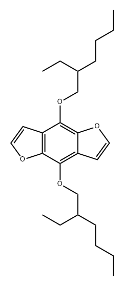Benzo[1,2-b:4,5-b']difuran, 4,8-bis[(2-ethylhexyl)oxy]- Structure