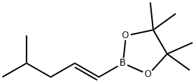 1,3,2-Dioxaborolane, 4,4,5,5-tetramethyl-2-[(1E)-4-methyl-1-penten-1-yl]- Structure