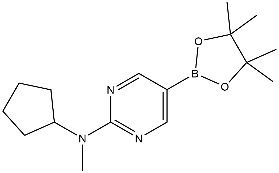 N-Cyclopentyl-N-methyl-5-(4,4,5,5-tetramethyl-1,3,2-dioxaborolan-2-yl)-2-pyri... Structure