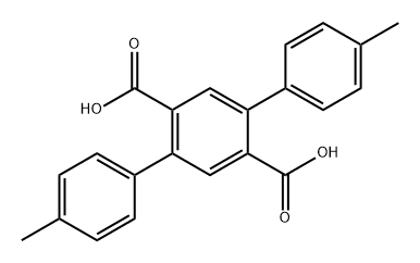 [1,1':4',1''-Terphenyl]-2',5'-dicarboxylic acid, 4,4''-dimethyl- Structure