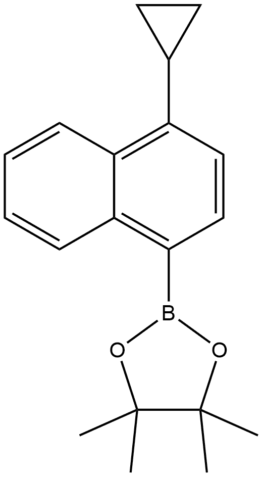 2-(4-Cyclopropylnaphthalen-1-yl)-4,4,5,5-tetramethyl-1,3,2-dioxaborolane Structure