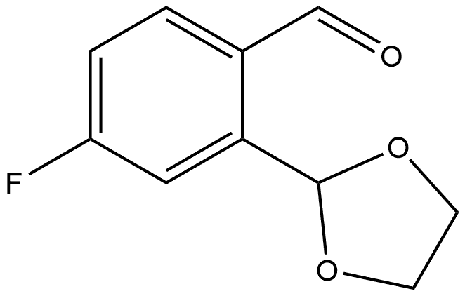 2-(1,3-Dioxolan-2-yl)-4-fluorobenzaldehyde Structure