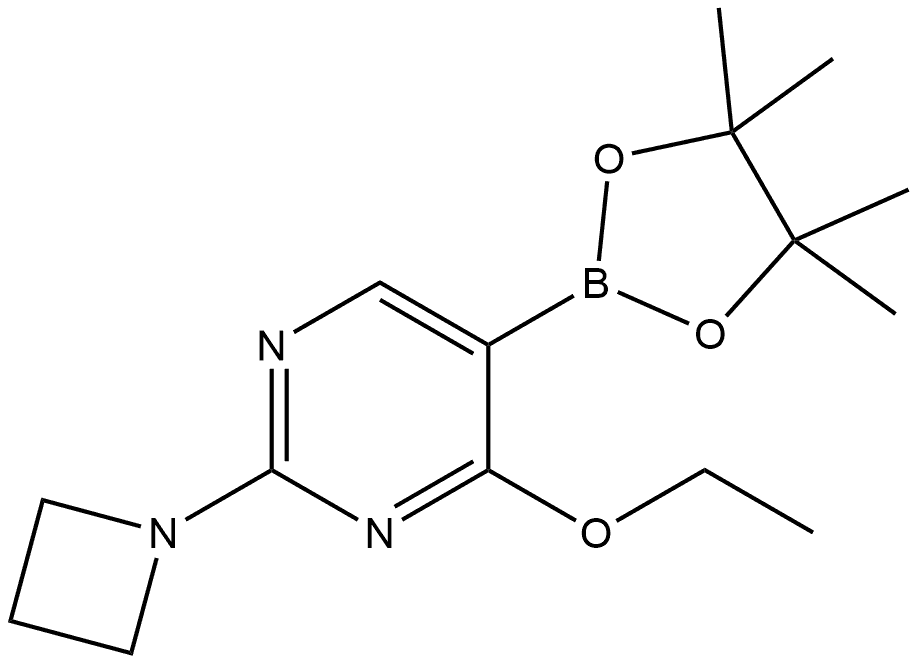 2-(1-Azetidinyl)-4-ethoxy-5-(4,4,5,5-tetramethyl-1,3,2-dioxaborolan-2-yl)pyri... Structure