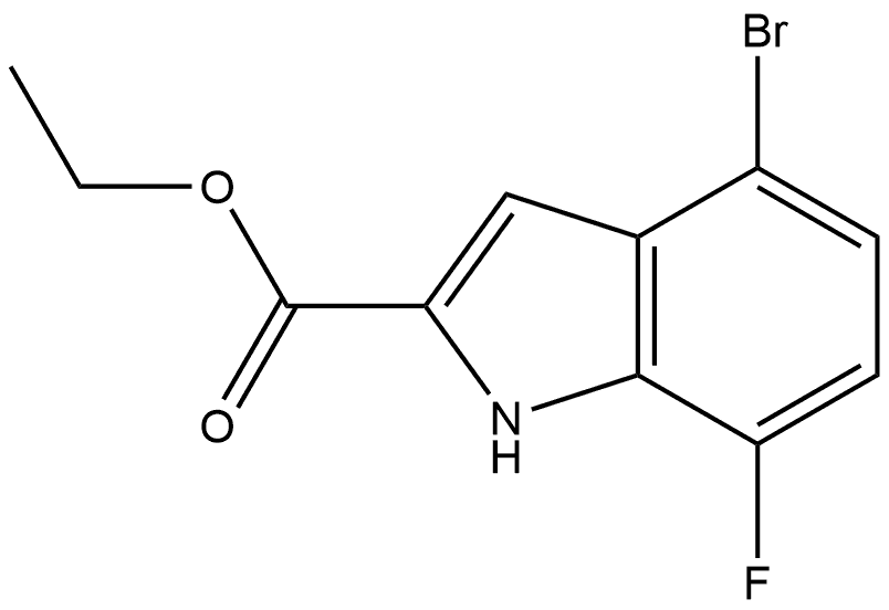 ethyl 4-bromo-7-fluoro-1H-indole-2-carboxylate Structure