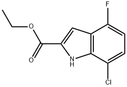 ethyl 7-chloro-4-fluoro-1H-indole-2-carboxylate Structure