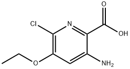 2-Pyridinecarboxylic acid, 3-amino-6-chloro-5-ethoxy- 구조식 이미지