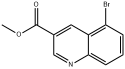 3-Quinolinecarboxylic acid, 5-bromo-, methyl ester 구조식 이미지