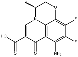 7H-Pyrido[1,2,3-de]-1,4-benzoxazine-6-carboxylic acid, 8-amino-9,10-difluoro-2,3-dihydro-3-methyl-7-oxo-, (3R)- Structure