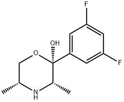 2-Morpholinol, 2-(3,5-difluorophenyl)-3,5-dimethyl-, (2S,3S,5R)- Structure