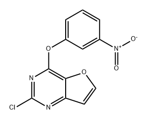 Furo[3,2-d]pyrimidine, 2-chloro-4-(3-nitrophenoxy)- Structure