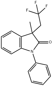 2H-Indol-2-one, 1,3-dihydro-3-methyl-1-phenyl-3-(2,2,2-trifluoroethyl)- Structure