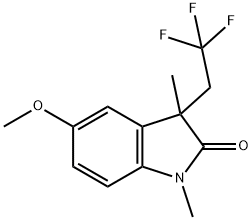 2H-Indol-2-one, 1,3-dihydro-5-methoxy-1,3-dimethyl-3-(2,2,2-trifluoroethyl)- Structure