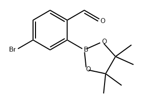 Benzaldehyde, 4-bromo-2-(4,4,5,5-tetramethyl-1,3,2-dioxaborolan-2-yl)- Structure