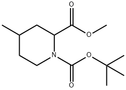 1,2-Piperidinedicarboxylic acid, 4-methyl-, 1-(1,1-dimethylethyl) 2-methyl ester Structure