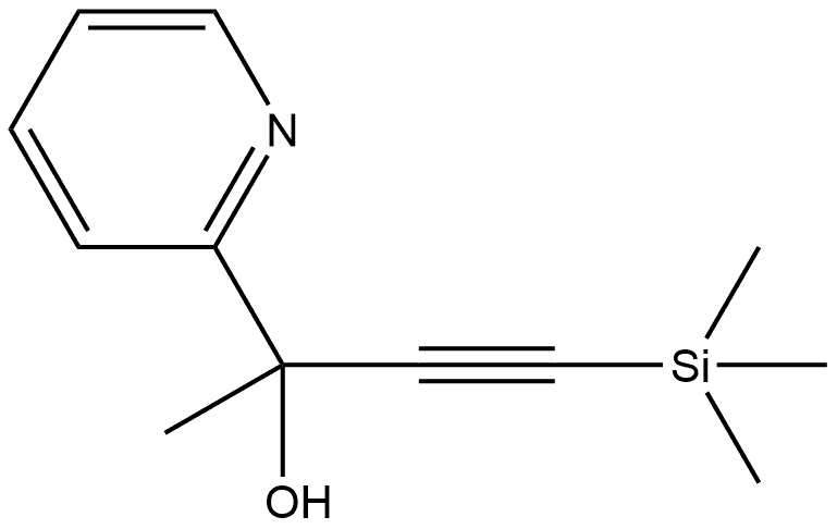 α-Methyl-α-[2-(trimethylsilyl)ethynyl]-2-pyridinemethanol Structure