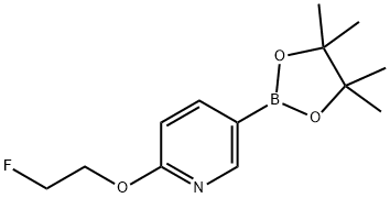 Pyridine, 2-(2-fluoroethoxy)-5-(4,4,5,5-tetramethyl-1,3,2-dioxaborolan-2-yl)- Structure