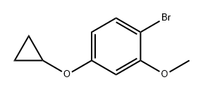 Benzene, 1-bromo-4-(cyclopropyloxy)-2-methoxy- 구조식 이미지