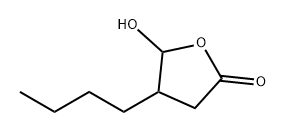 2(3H)-Furanone, 4-butyldihydro-5-hydroxy- Structure