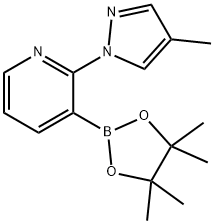 Pyridine, 2-(4-methyl-1H-pyrazol-1-yl)-3-(4,4,5,5-tetramethyl-1,3,2-dioxaborolan-2-yl)- 구조식 이미지