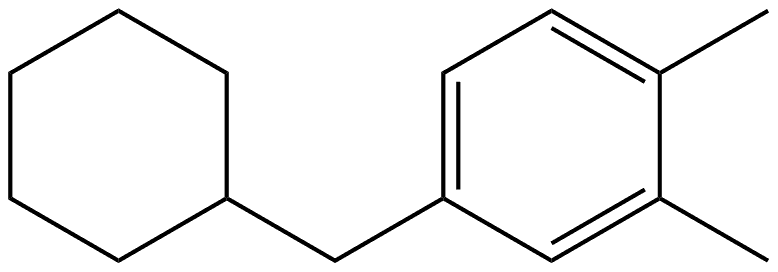 4-(Cyclohexylmethyl)-1,2-dimethylbenzene Structure