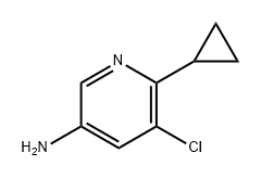 3-Pyridinamine, 5-chloro-6-cyclopropyl- Structure