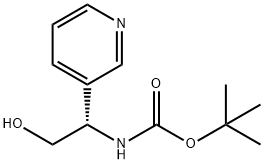 (S)-(2-Hydroxy-1-pyridin-3-yl-ethyl)-carbamic acid tert-butyl ester Structure