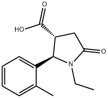 (3R)-1-Ethyl-5-oxo-2-(o-tolyl)pyrrolidine-3-carboxylic acid Structure