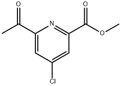 METHYL 6-ACETYL-4-CHLOROPYRIDINE-2-CARBOXYLATE Structure