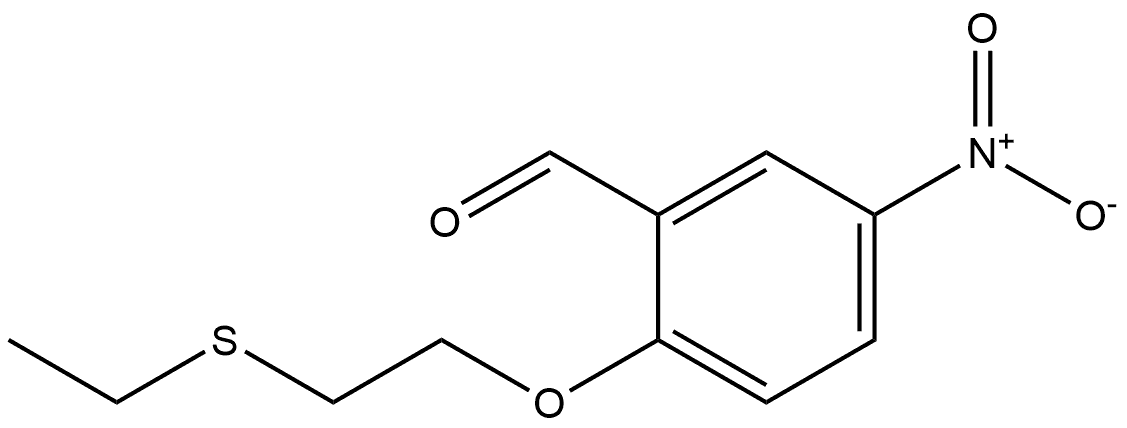 2-(2-(ethylthio)ethoxy)-5-nitrobenzaldehyde Structure