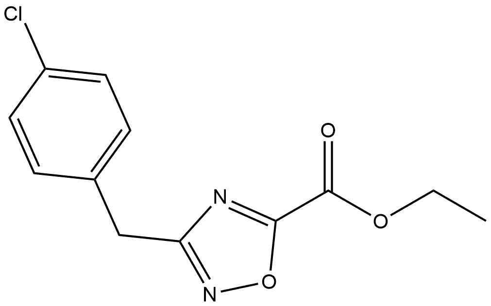 Ethyl 3-(4-Chlorobenzyl)-1,2,4-oxadiazole-5-carboxylate Structure