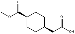 Cyclohexaneacetic acid, 4-(methoxycarbonyl)-, cis- Structure