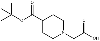 1-Piperidineacetic acid, 4-[(1,1-dimethylethoxy)carbonyl]- Structure