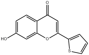 4H-1-Benzopyran-4-one, 7-hydroxy-2-(2-thienyl)- Structure