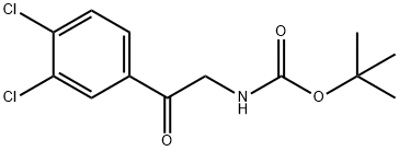 Carbamic acid, N-[2-(3,4-dichlorophenyl)-2-oxoethyl]-, 1,1-dimethylethyl ester Structure