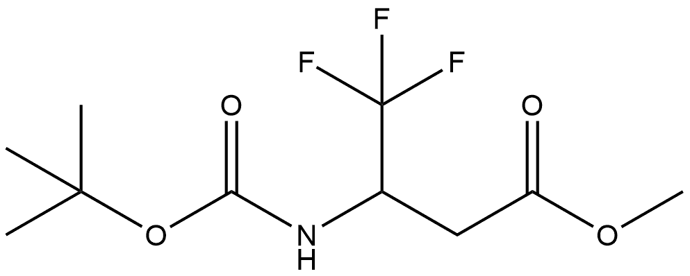 methyl 3-((tert-butoxycarbonyl)amino)-4,4,4-trifluorobutanoate Structure