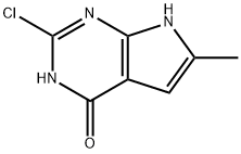 4H-Pyrrolo[2,3-d]pyrimidin-4-one, 2-chloro-3,7-dihydro-6-methyl- Structure