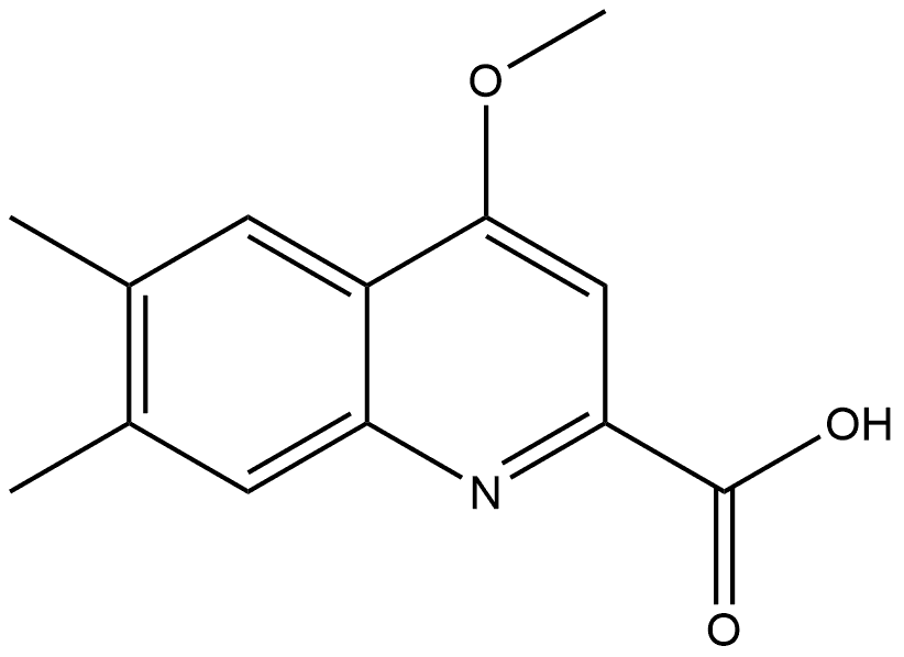 4-Methoxy-6,7-dimethyl-2-quinolinecarboxylic acid Structure