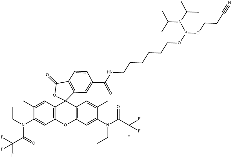 R6G phosphoramidite, 6-isomer Structure