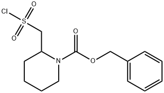 Benzyl 2-((chlorosulfonyl)methyl)piperidine-1-carboxylate 구조식 이미지