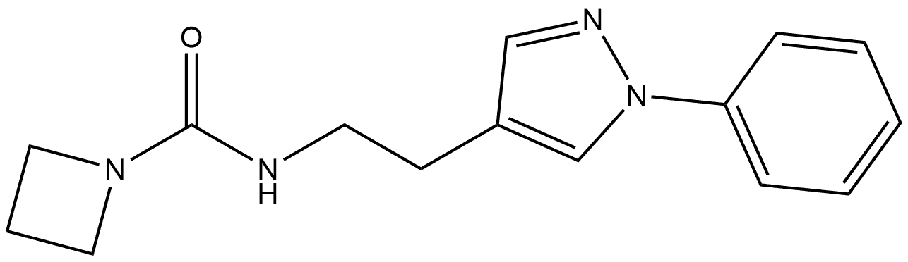 N-[2-(1-phenylpyrazol-4-yl)ethyl]azetidine-1-carboxamide Structure